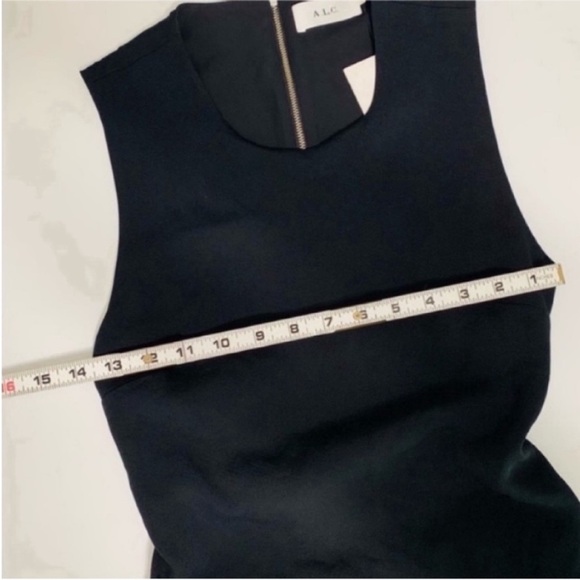 A.L.C. Jumpsuit Friedan Wide Leg Open Back Black Size 0 NWT Cocktail Party - Picture 13 of 15